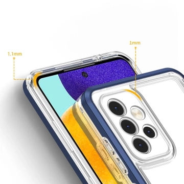 Klare 3in1 Hülle für Samsung Galaxy A13 5G Frame Gel Cover Blau