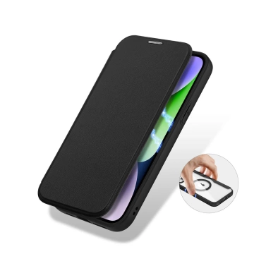 Dux Ducis Skin X Pro Hülle für Apple iPhone 15 Magnetisches MagSafe Flip Cover – Schwarz