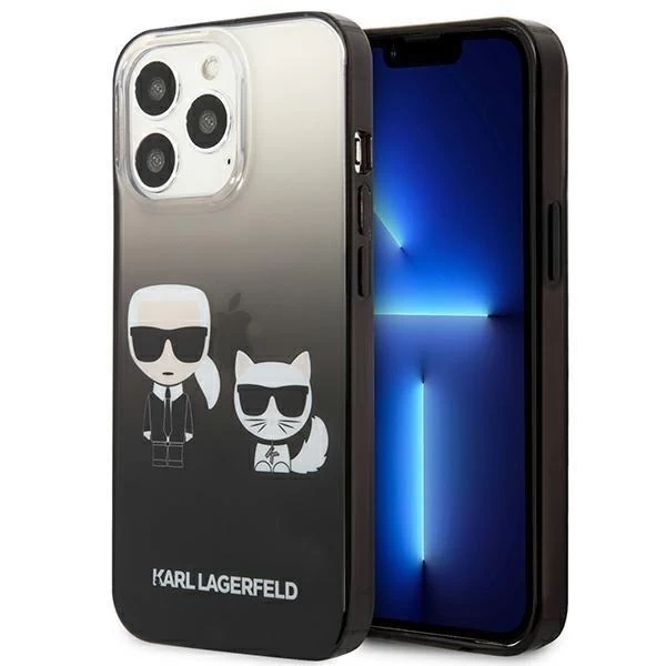 Karl Lagerfeld KLHCP13LTGKCK iPhone 13 Pro / 13 6,1" Hardcase czarny/black Gradient Ikonik Karl