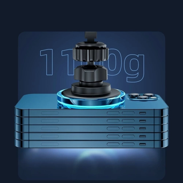 Joyroom samochodowy uchwyt magnetyczny bezprzewodowa indukcyjna ładowarka Qi 15W (kompatybilna z MagSafe do iPhone) na kratkę nawiewu srebrny (JR-ZS291)