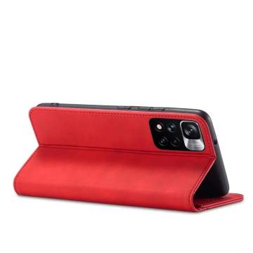 Magnet Fancy Case Case für Xiaomi Redmi Note 11 Pro Cover Card Wallet Card Stand Rot