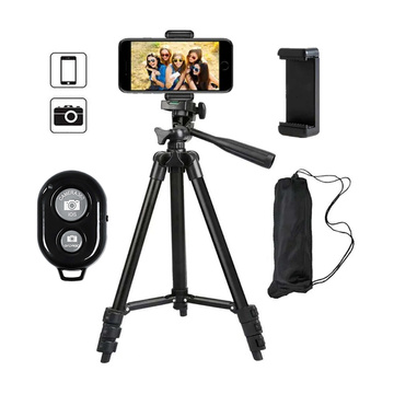 Universalstativ Alogy Tripod Handyhalter 1/4 Ständer für GoPro Kameras mit Bluetooth Fernbedienung, Gehäuse Schwarz