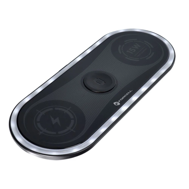 Ładowarka Indukcyjna 3w1 Forcell Ellipse Qi iPhone Watch AirPods 15W