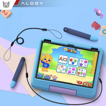 Kapazitiver Stylus-Touchstift für Bildschirme für Telefon-Tablets Alogy Stylus Pen für Kinder 10 cm Blau