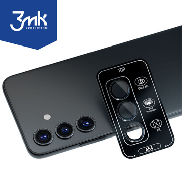 Glas für Samsung Galaxy A54 5G Kameraschutz Objektiv 3mk Lens Protection Pro Schwarz Schutzhülle