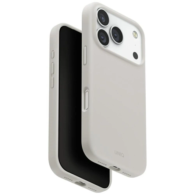 Etui Ochronne do iPhone 17 Pro UNIQ Lino Magclick Light Grey