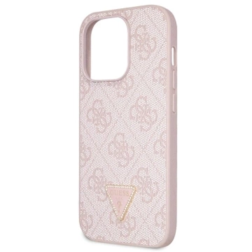 Guess GUHCP15LP4TDSCPP Hülle für iPhone 15 Pro 6,1" rosa/rosa Hardcase Crossbody 4G Metalllogo