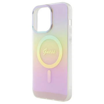 Etui Guess GUHMP15LHITSP für iPhone 15 Pro 6,1" rot/rosa Hardcase IML Iridescent MagSafe