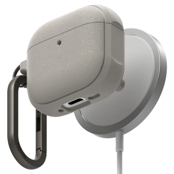 Apple AirPods 4 Hülle Ringke Onyx MagSafe Warmgrau Karabiner