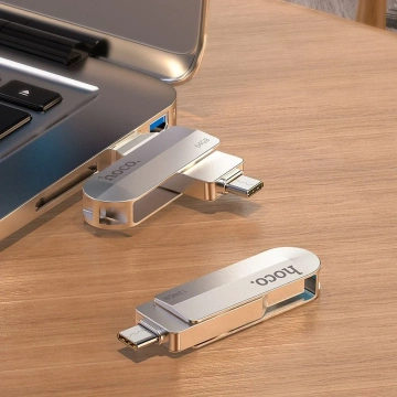 HOCO USB A Typ C Pendrive UD10 16GB USB 3.0 drehbar, breite Kompatibilität