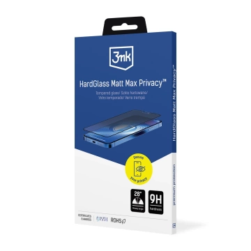 Matowe Szkło Hartowane do Apple iPhone 15 Pro - 3mk Hardglass Matt Max Privacy