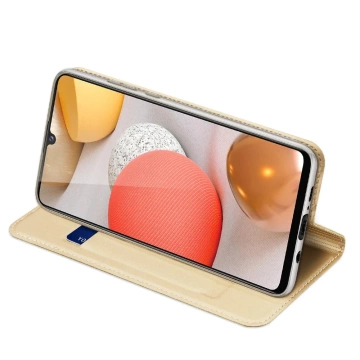 DUX DUCIS Skin Pro Holster Cover mit Flip Cover für Samsung Galaxy A42 5G gold