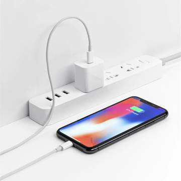 Alogy Wandladegerät Schnelles USB-C PD 20 W Lightning-Kabel 1 m weißes Gehäuse