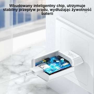 USAMS Ładowarka sieciowa 1x USB T18 2,1A (only head) biały/white Fast Charging CC075TC01