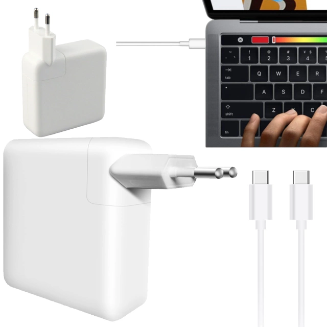 Ładowarka Zasilacz do Apple MacBook Alogy Universal Charger Kabel 2m USB-C do USB-C Szybkie ładowanie PowerDelivery PD 96W Biały