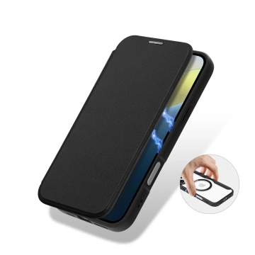iPhone 16 Dux Ducis Skin X Pro MagSafe Flip Case Schwarz