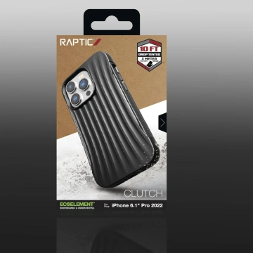 Raptic Clutch Case iPhone 14 Pro Rückseite schwarz