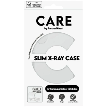 Etui do Samsung Galaxy S25 Edge CARE by PanzerGlass Fashion X-Ray Clear