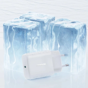 Joyroom USB-C PD 30 W QC SFC Netzwerk-Ladegerät – weißes USB-C-Kabel 1 m