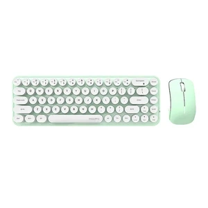 MOFII Bean 2.4G Kabelloses Tastatur-Maus-Set (Weiß-Grün)
