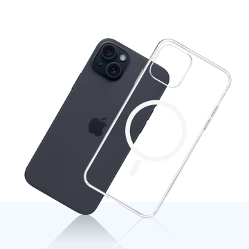 Schutzhülle für Apple iPhone 15 Plus 3mk Clear MagCase