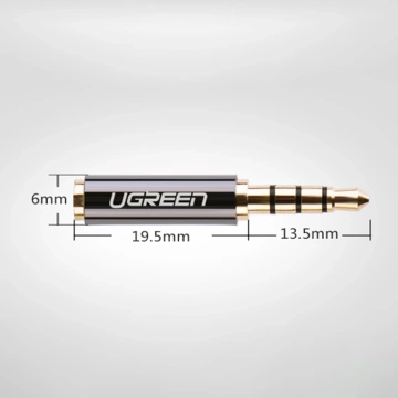 UGREEN Audio Jack Adapter 3,5 mm Stecker auf 2,5 mm Klinke Buchse schwarz (20502)