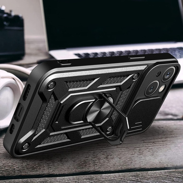 Alogy Camshield Stand Ring Case mit Kameraabdeckung für Apple iPhone 14 Plus Glass