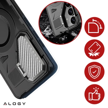 Hülle für Apple iPhone 16 Pro Max Alogy Anti-Shock Hybrid Case für MagSafe Transparent