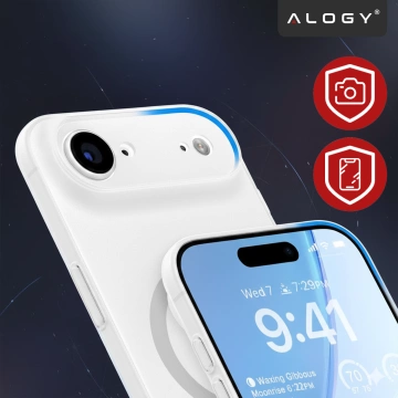 Hülle für Apple iPhone 16 Pro Max Alogy MagSafe Hybrid Matte Case Matte Cover mit Linsenschutz Schwarz