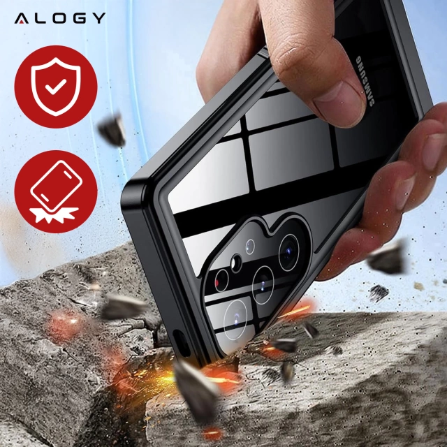 Etui do Samsung Galaxy S24 Ultra Pancerne wodoodporne IP68 360 Armor Case Alogy czarne