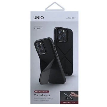 UNIQ-Hülle Transforma iPhone 13 Pro / 13 6.1 "schwarz / ebenholzschwarz MagSafe