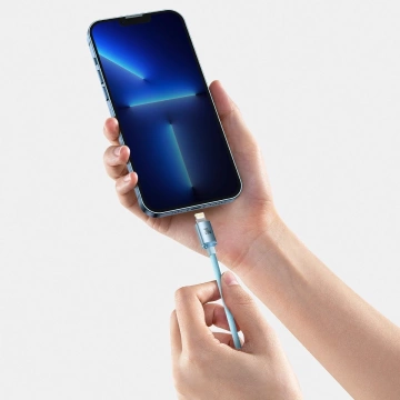 Baseus Crystal Shine Series USB Type C - Lightning Kabel Schnellladung Power Delivery 20W 1.2m blau (CAJY001303)