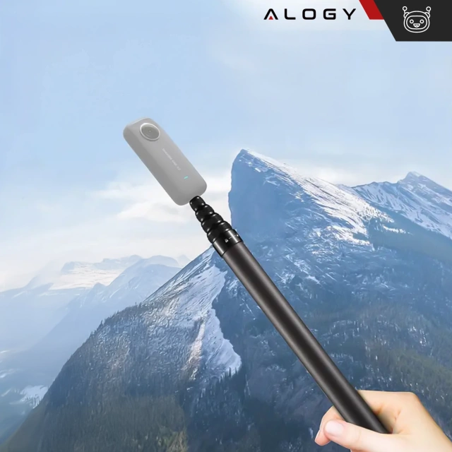 Teleskopowy kijek Selfie Stick Alogy do GoPro/DJI/Insta - 45-310cm - 3 metry
