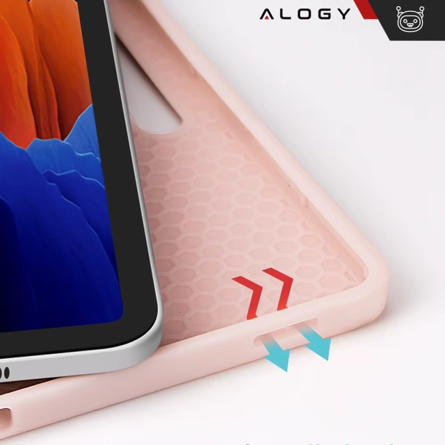 Etui z klawiaturą z miejscem na rysik do Samsung Galaxy Tab S9 FE 10.9" Alogy Keyboard Case Różowe