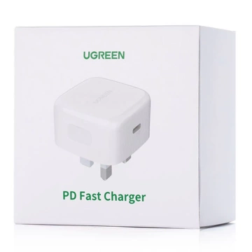 Ugreen USB-Wandladegerät Typ C Power Delivery 3.0 Quick Charge 4.0 20W 3A (UK-Stecker) weiß (CD137)