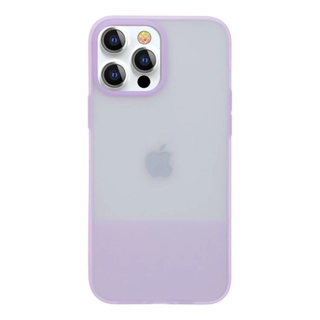 Kingxbar Plain Series Hülle für iPhone 13 Pro Silikonhülle lila