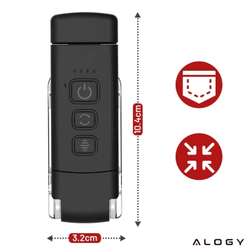 Lampka LED do czytania Alogy Clip Lamp Lampa z klipsem do książki ładowana Czarna