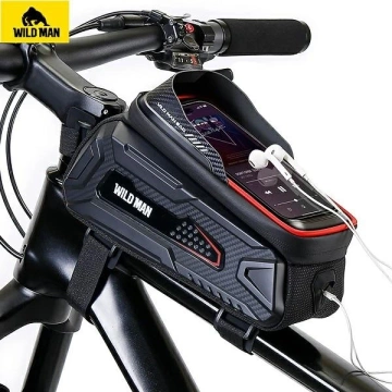 Wildman M M30 Fahrradrahmentasche, schwarz, wasserdicht, 1 l