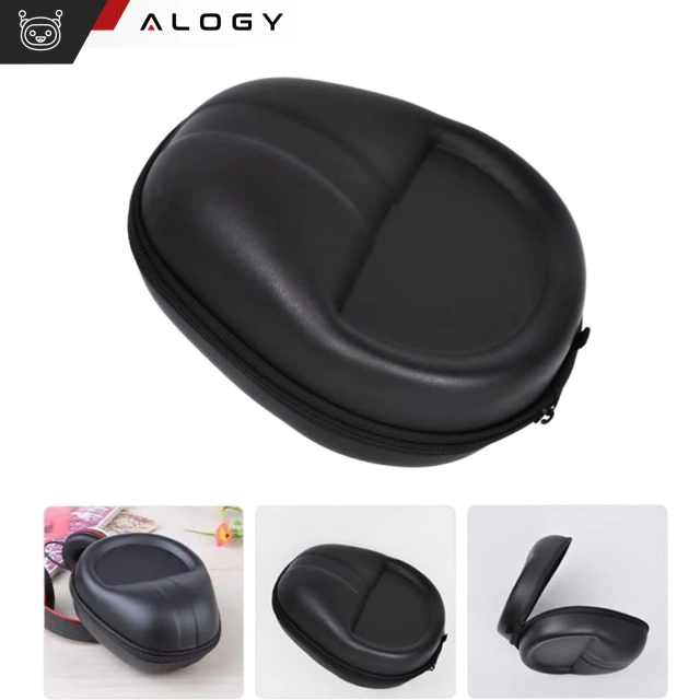 Etui ochronne na słuchawki do JBL TUNE 720BT 760NC 770NC Alogy Hard Case obudowa ochronna na zamek 23x18x11cm Czarne