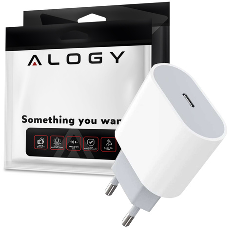 Ładowarka sieciowa Alogy USB-C Type C PD Szybkie ładowanie 18W Biała