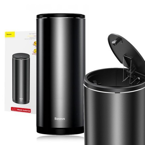 Basues Samochodowy kosz na śmieci 500ml mini śmietnik do auta z pokrywką