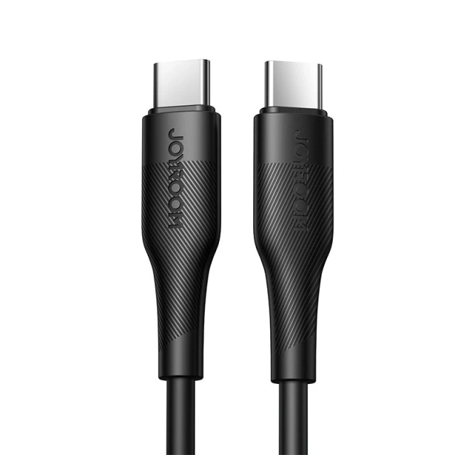 Joyroom kabel przewód USB Typ C - USB Typ C Power Delivery 60W 3A 0,25m czarny (Black)