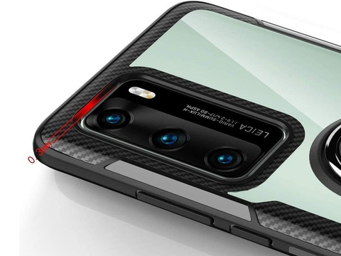 Etui Alogy Ring Holder Clear Armor do Huawei P40 czarne