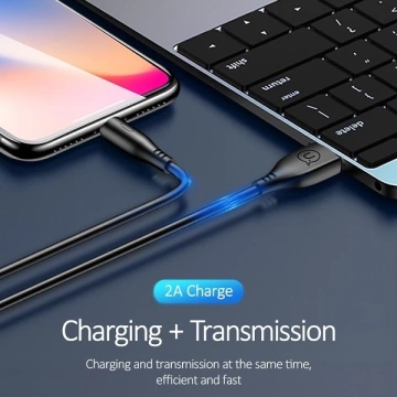 USAMS Kabel U18 Lightning 2A Fast Charge 1m Czarny/Schwarz SJ266USB01 (US-SJ266)