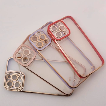Fashion Case Hülle für Samsung Galaxy A12 5G Gold Frame Gel Cover Gold