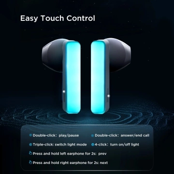 Joyroom JR-TC1 IceLens Serie Bluetooth 5.3 LED TWS Kopfhörer – Weiß
