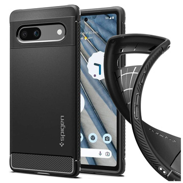 Etui ochronne na telefon Spigen Rugged Armor do Google Pixel 7a Matte Black