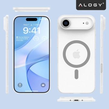 Hülle für Apple iPhone 16 Pro Max Alogy MagSafe Hybrid Matte Case Matte Cover mit Linsenschutz Schwarz