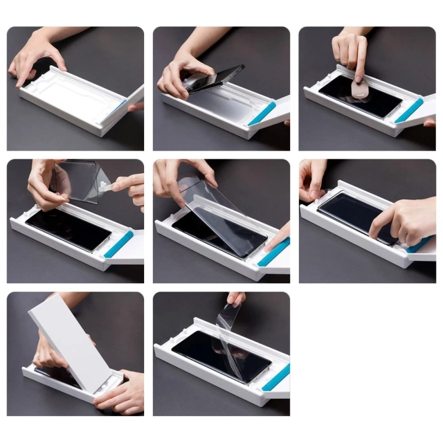 Baseus szkło hartowane 0,25mm do Huawei Mate 40 Pro na cały ekran z ramką + zestaw montażowy (SGQJ010101)