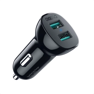 Choetech Autoladegerät 2 x USB Quick Charge 3.0 30W 2.4A schwarz (C0051)